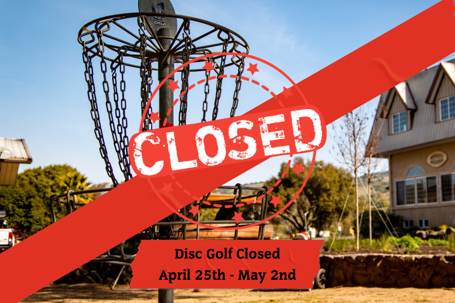 Disc Golf Closed: April 15 – May 2nd