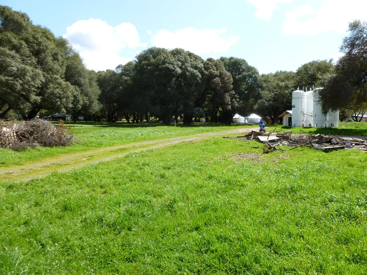 Hole 14 at the Anderson Valley Brewing disc golf course in Boonville, CA